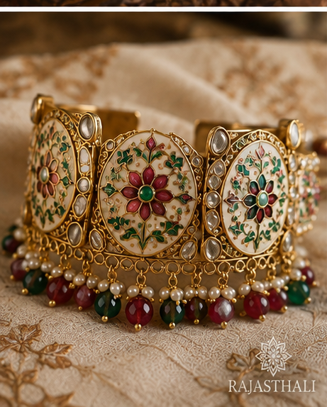 Rajasthani Meenakari bangle cuff
