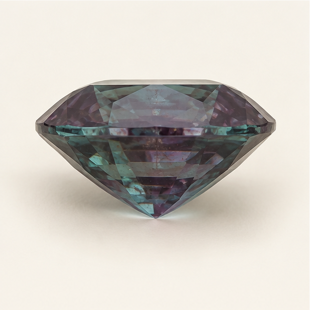 Illustrative view of a loose Alexandrite gemstone
