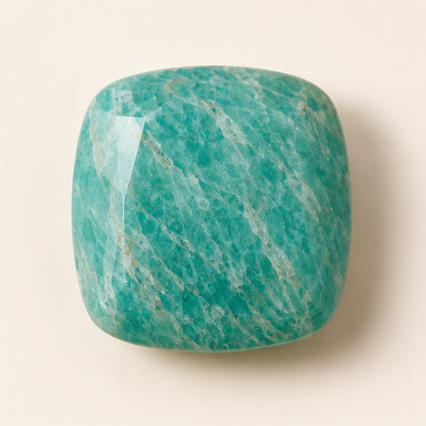 Illustrative view of a loose Amazonite gemstone