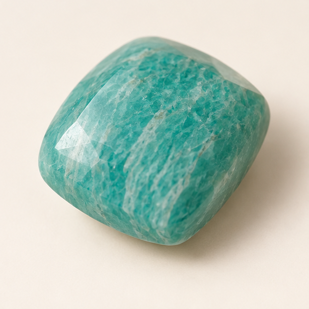 Illustrative view of a loose Amazonite gemstone