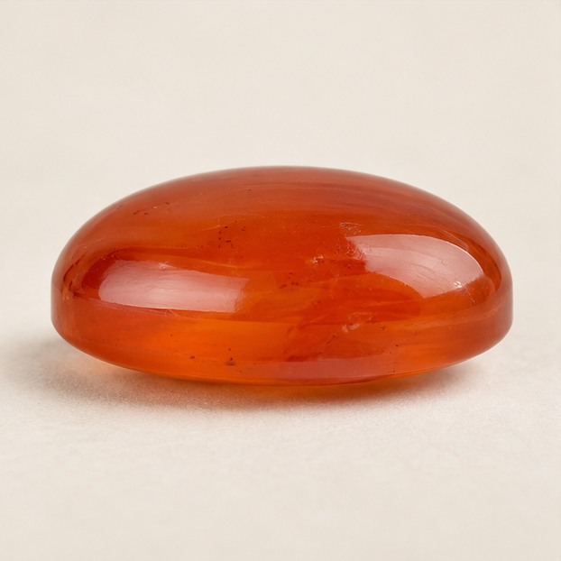 Illustrative view of a loose Carnelian gemstone