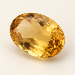 Illustrative view of a loose Citrine gemstone