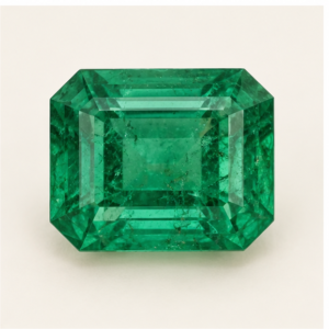 Illustrative view of a loose Emerald gemstone