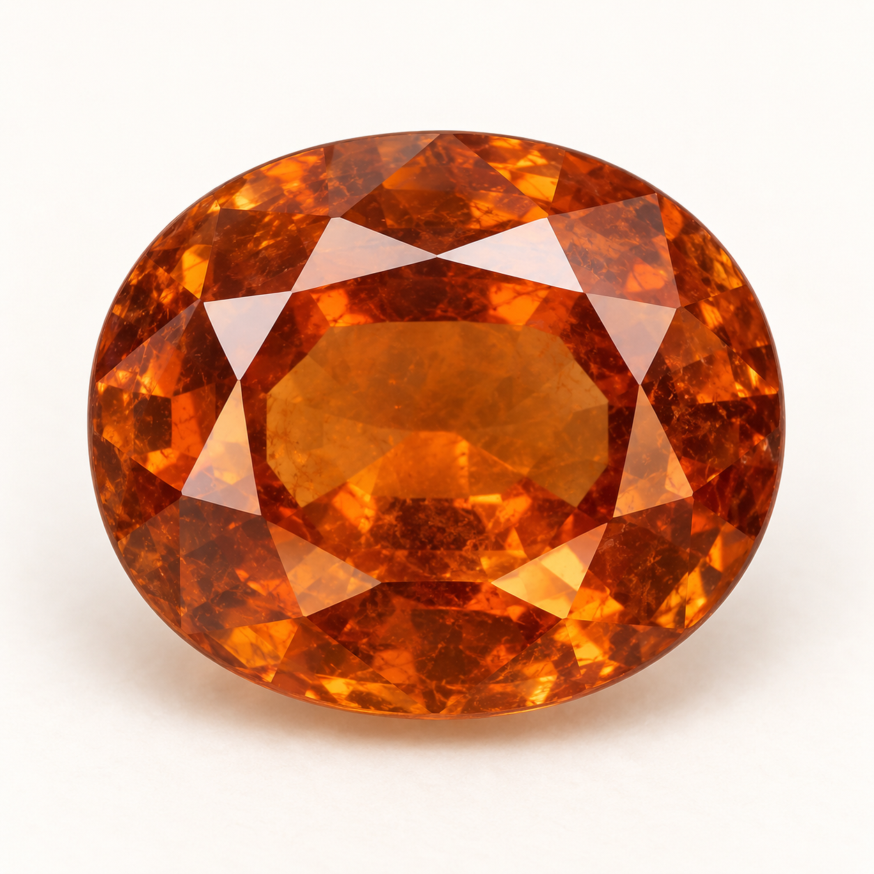 Illustrative view of a loose Hessonite gemstone