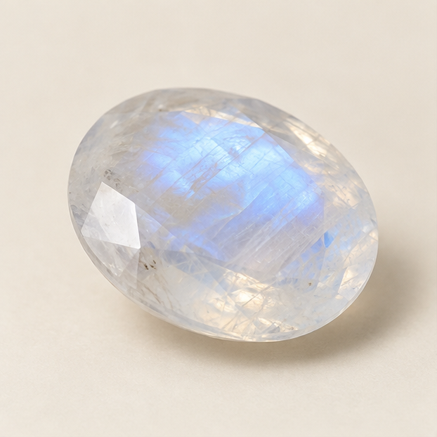 Illustrative view of a loose Moonstone gemstone