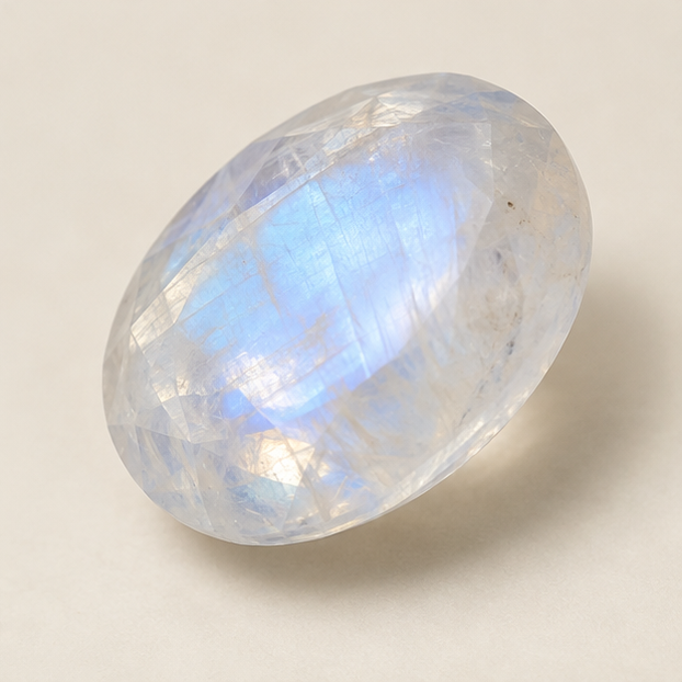 Illustrative view of a loose Moonstone gemstone