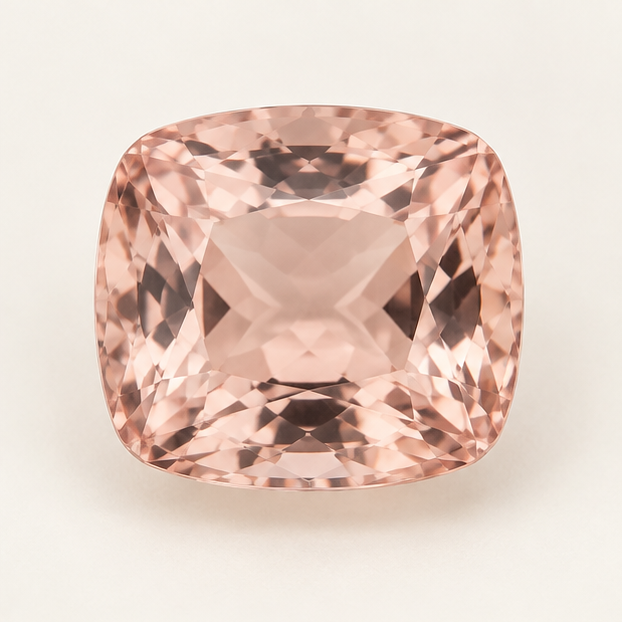 Illustrative view of a loose Morganite gemstone