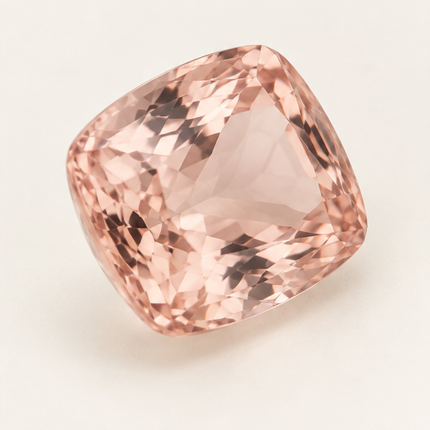 Illustrative view of a loose Morganite gemstone