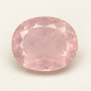 Illustrative view of a loose Rose Quartz gemstone