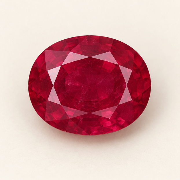 Illustrative view of a loose Ruby gemstone