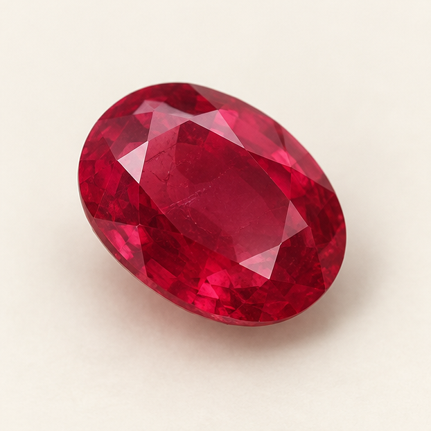 Illustrative view of a loose Ruby gemstone