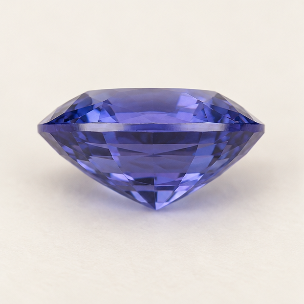 Illustrative view of a loose Tanzanite gemstone
