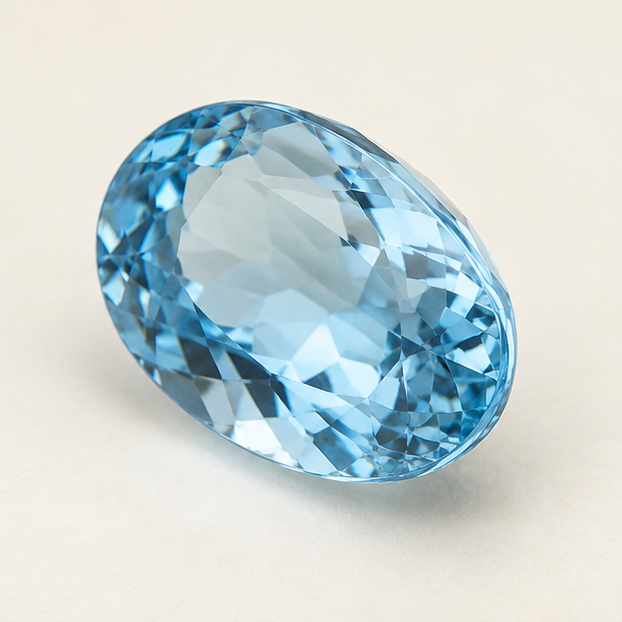Illustrative view of a loose Topaz gemstone