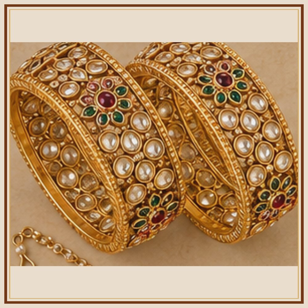 Amber Chand Kundan-Style Hoop Nath