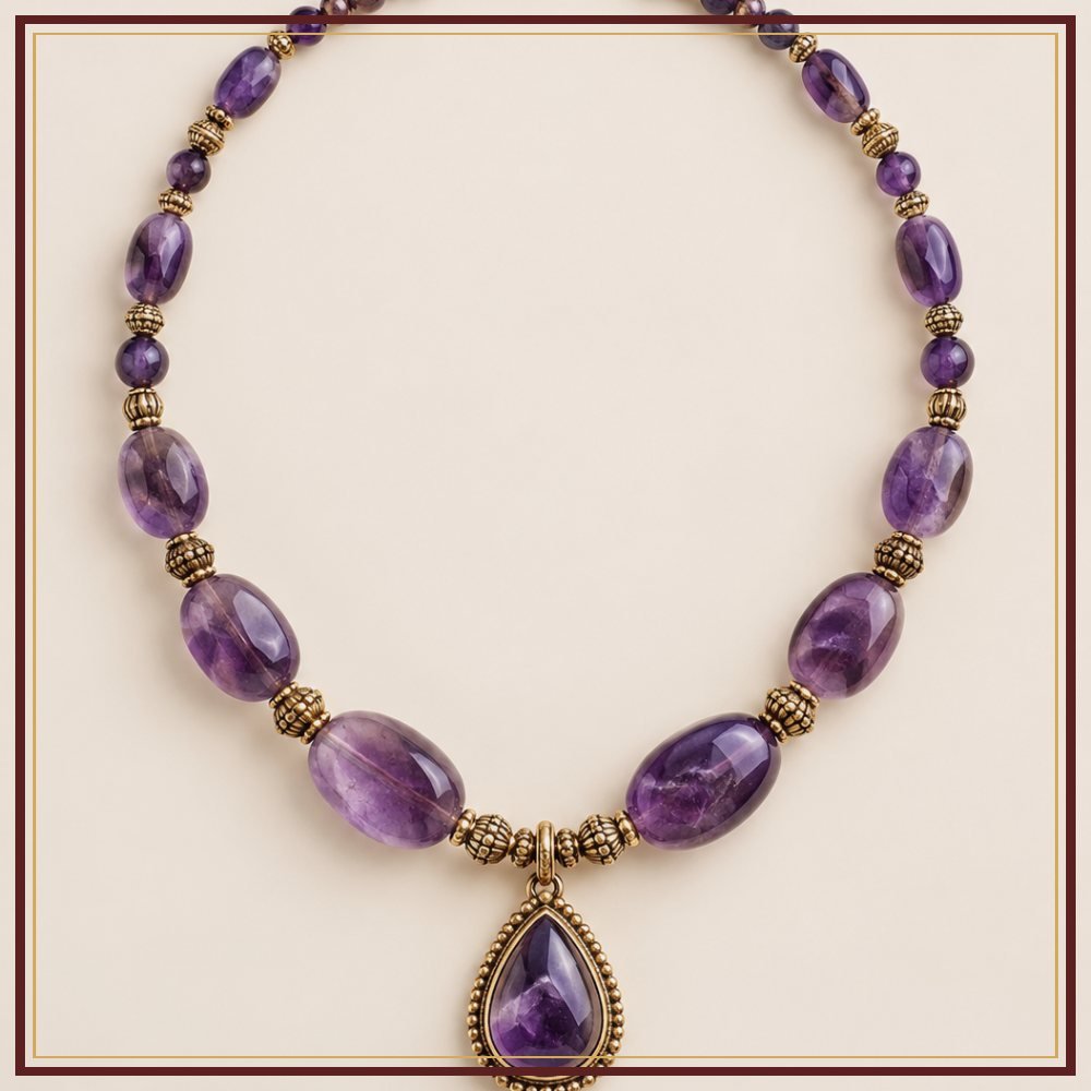 Amethyst Royal Drop Necklace