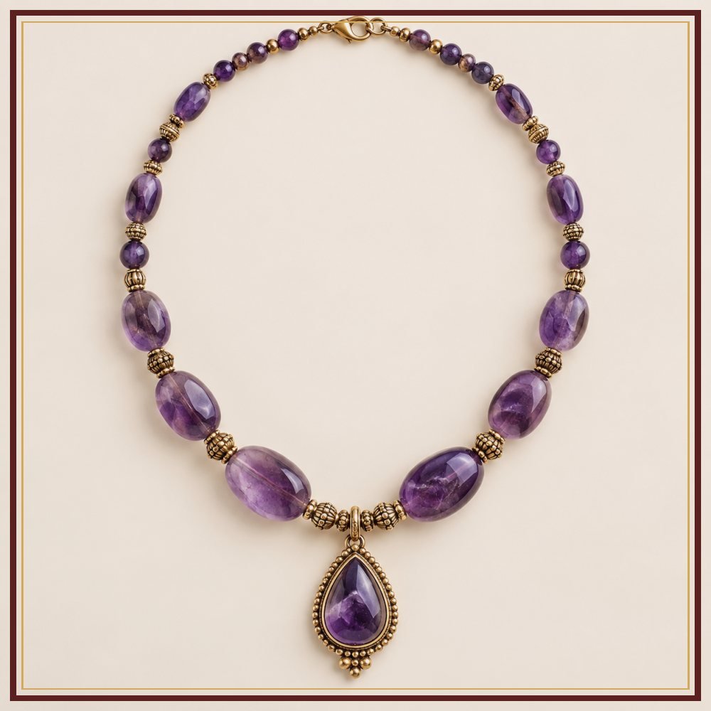 Amethyst Royal Drop Necklace