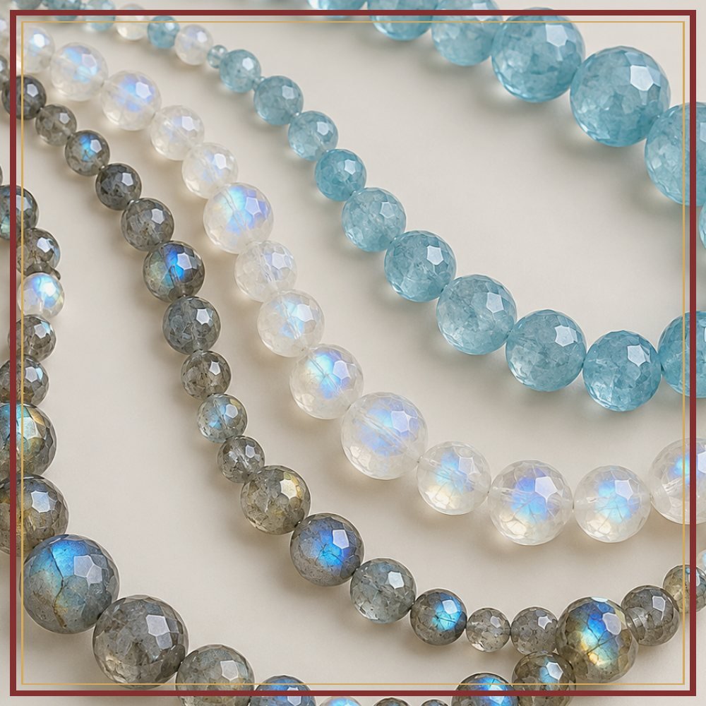Aquamarine Bead String – 4–5 mm