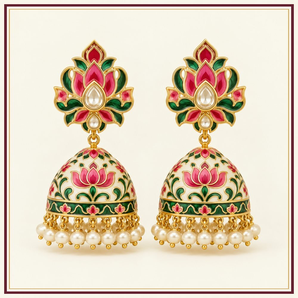 Aquamarine Jharna Earrings