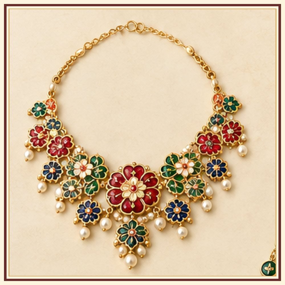 Chand Baori Meenakari Necklace Heritage Edition