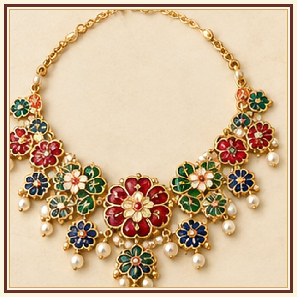 Chand Baori Meenakari Necklace Heritage Edition