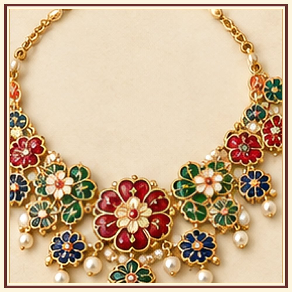 Chand Baori Meenakari Necklace Heritage Edition