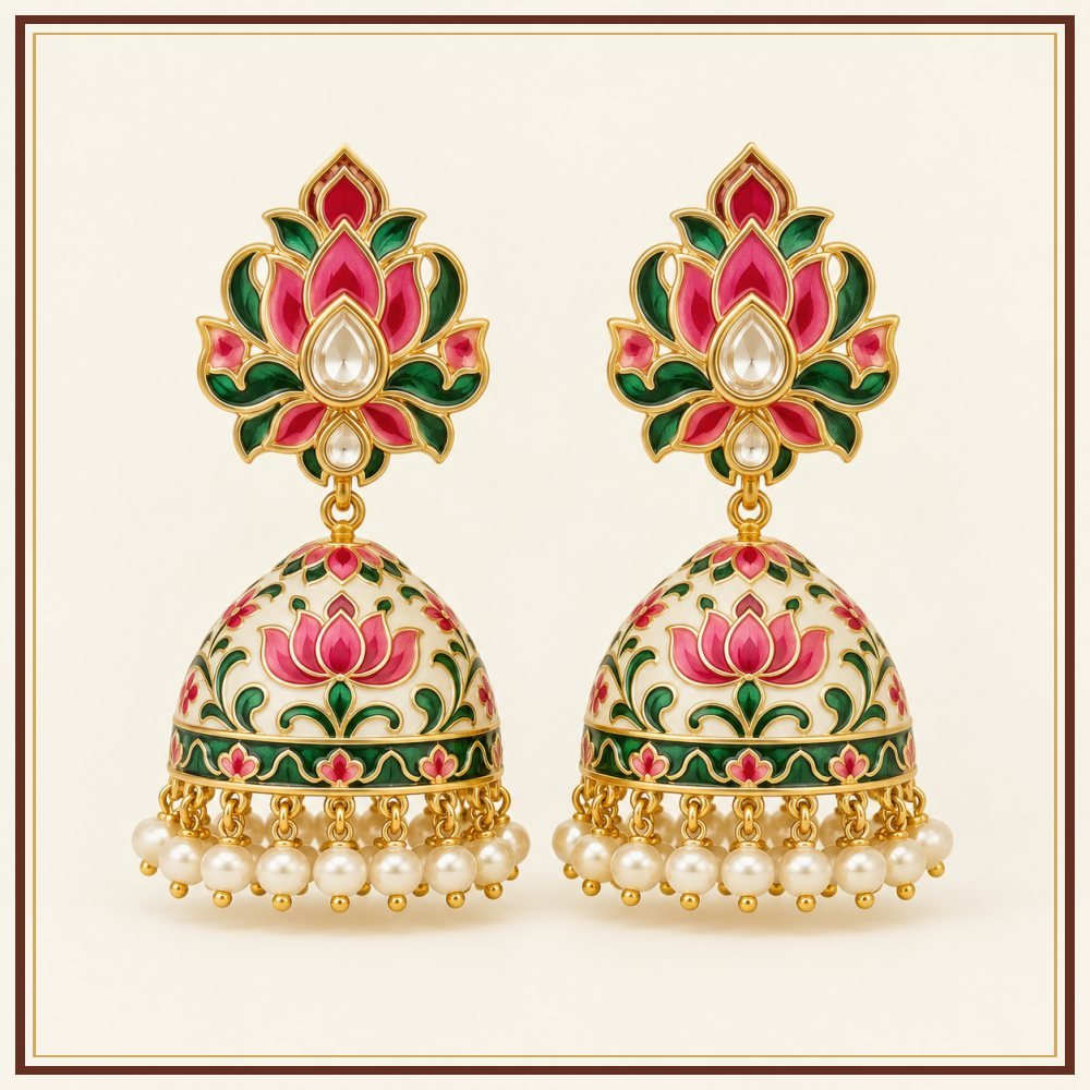 Chand Baori Moti-Style Earrings Heritage Edition