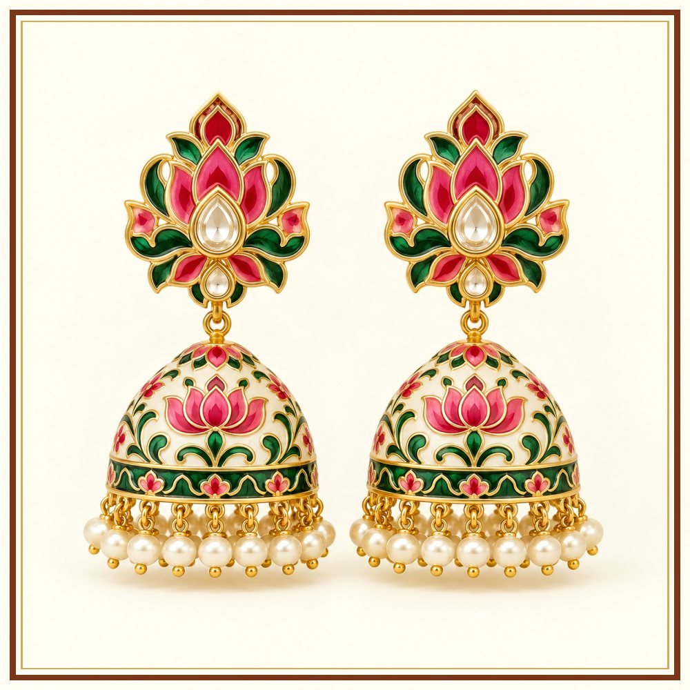 Chand Baori Moti-Style Earrings Heritage Edition