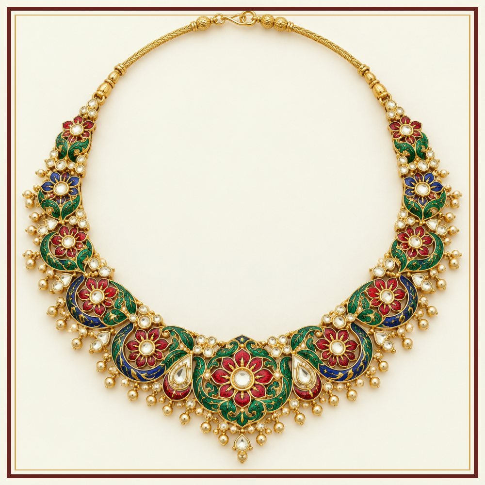 Chand Baori Polki-Style Necklace Set