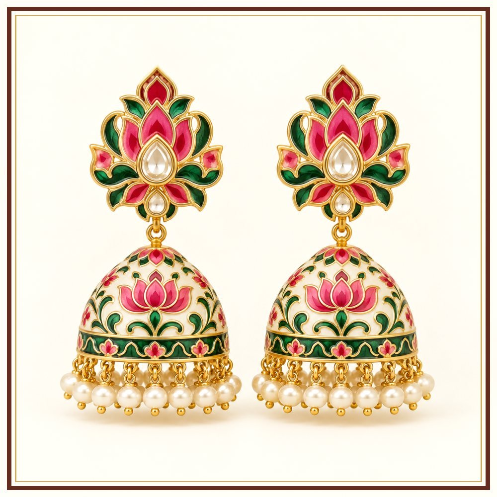 Chand Baori Semi-Precious-Style Earrings Heritage Edition