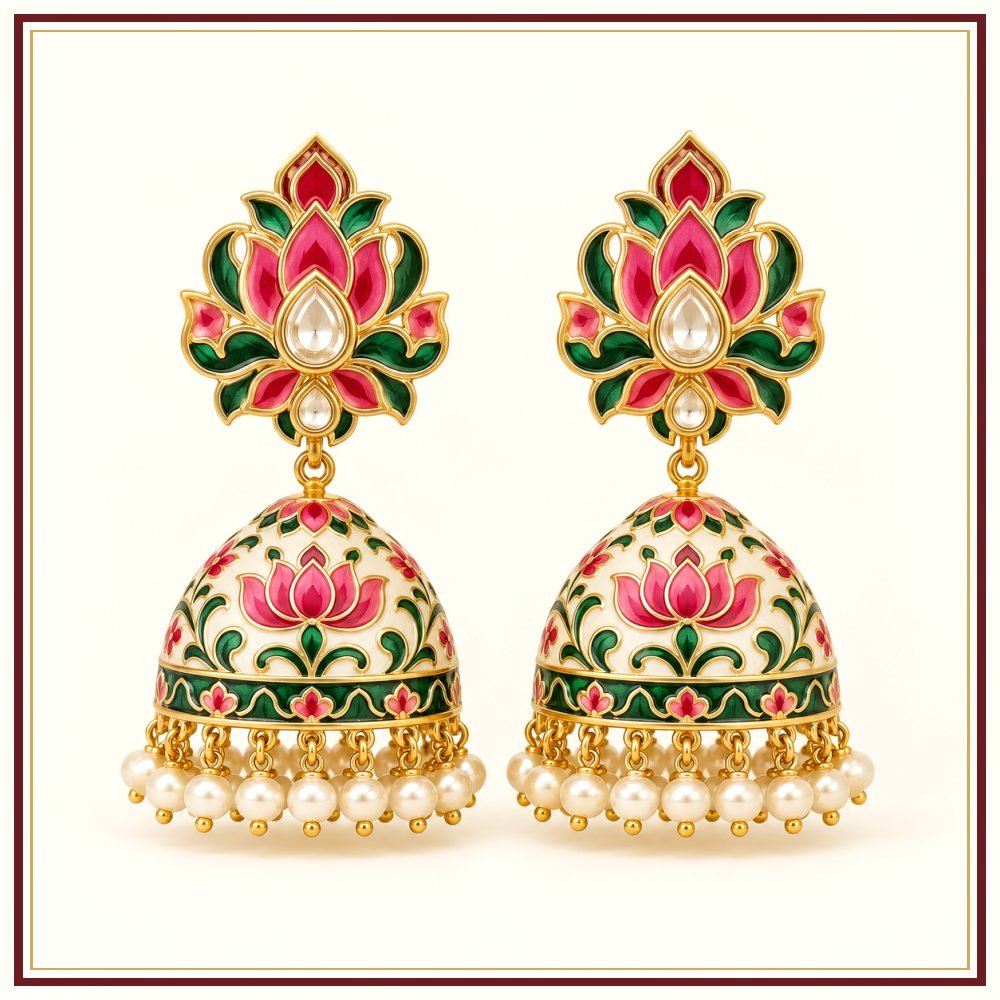 Chand Baori Semi-Precious-Style Earrings Heritage Edition
