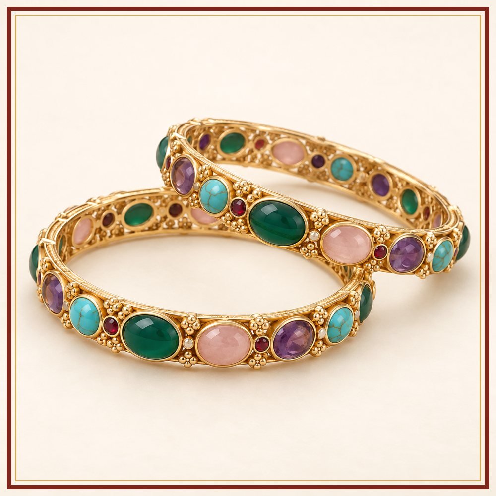 Citrine Surya Stone Bangles