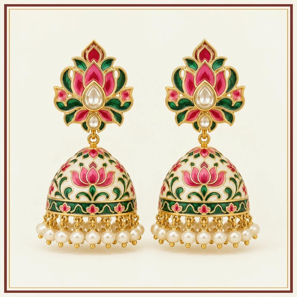 Dulhan Rajsi Moti Dome Jhumkas