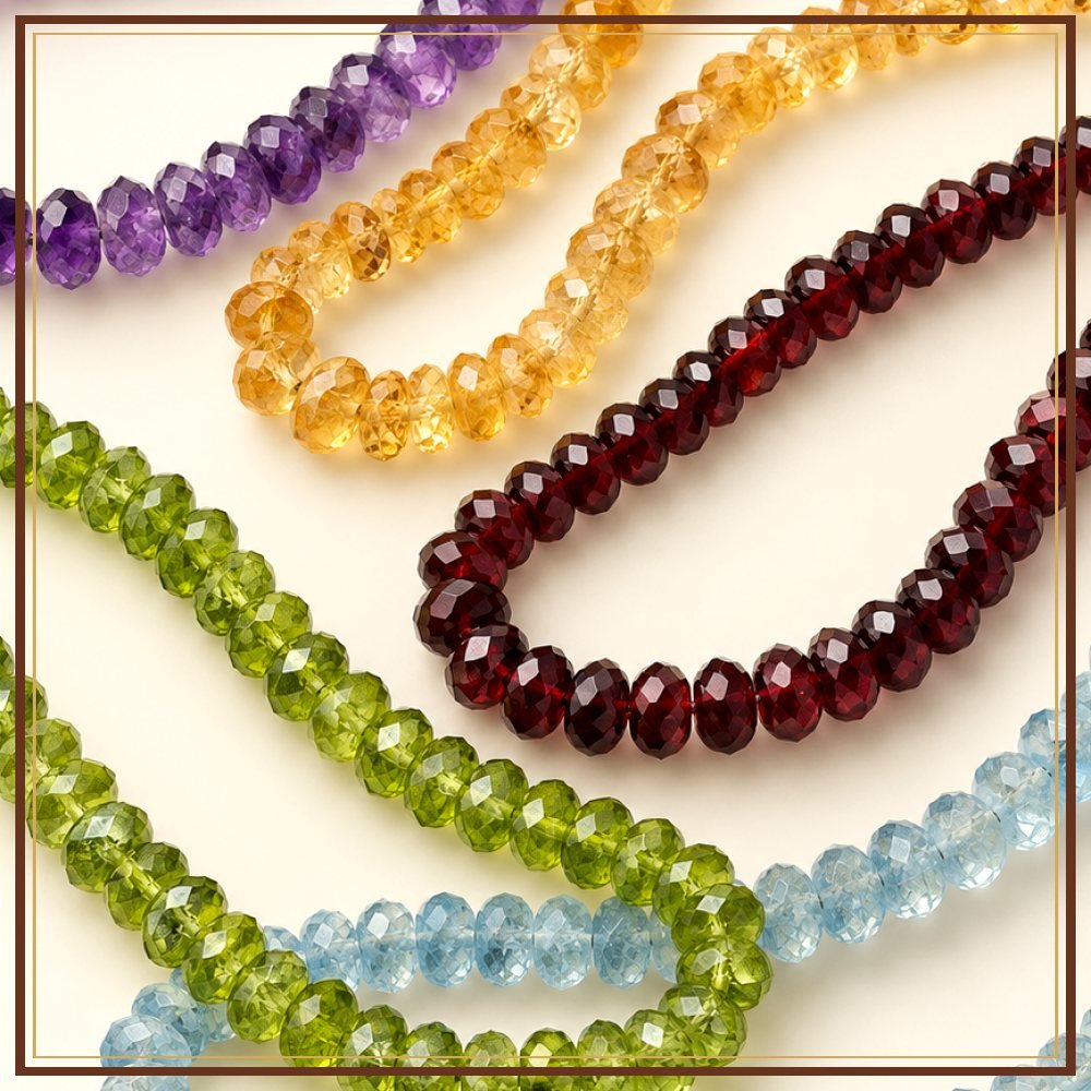 Faceted Amethyst Bead String – 6–8 mm