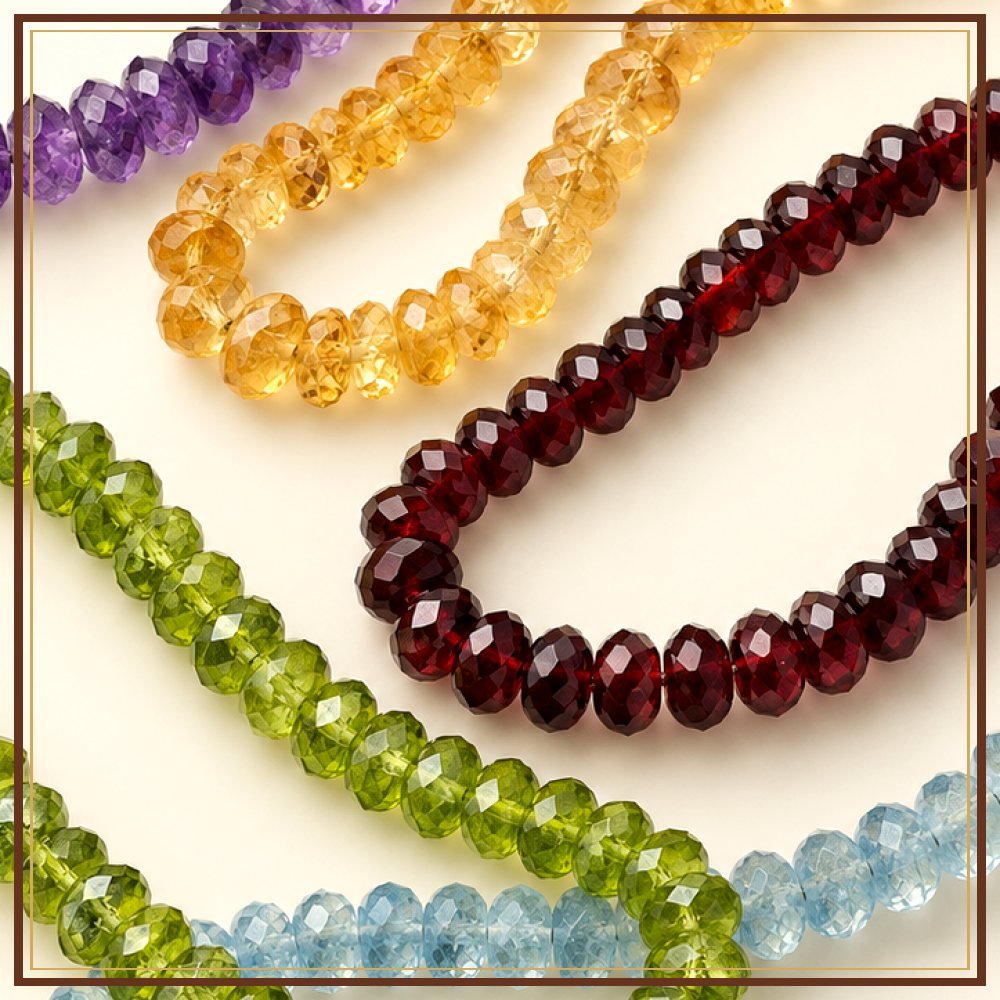 Faceted Amethyst Bead String – 6–8 mm
