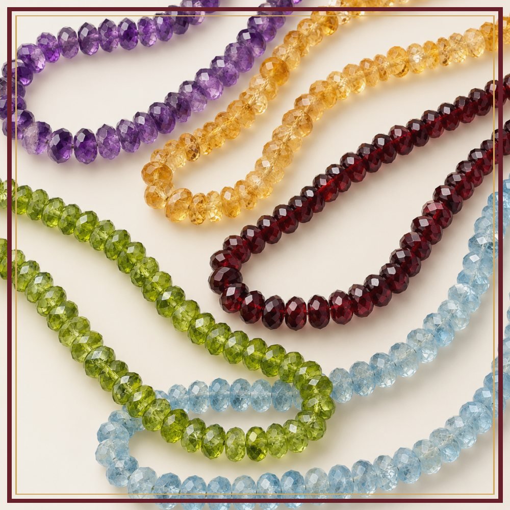 Faceted Citrine Bead String – 3–4 mm
