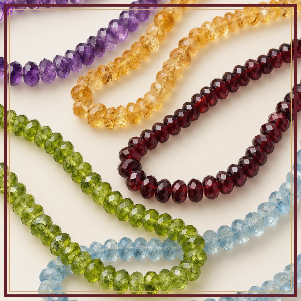 Faceted Citrine Bead String – 3–4 mm