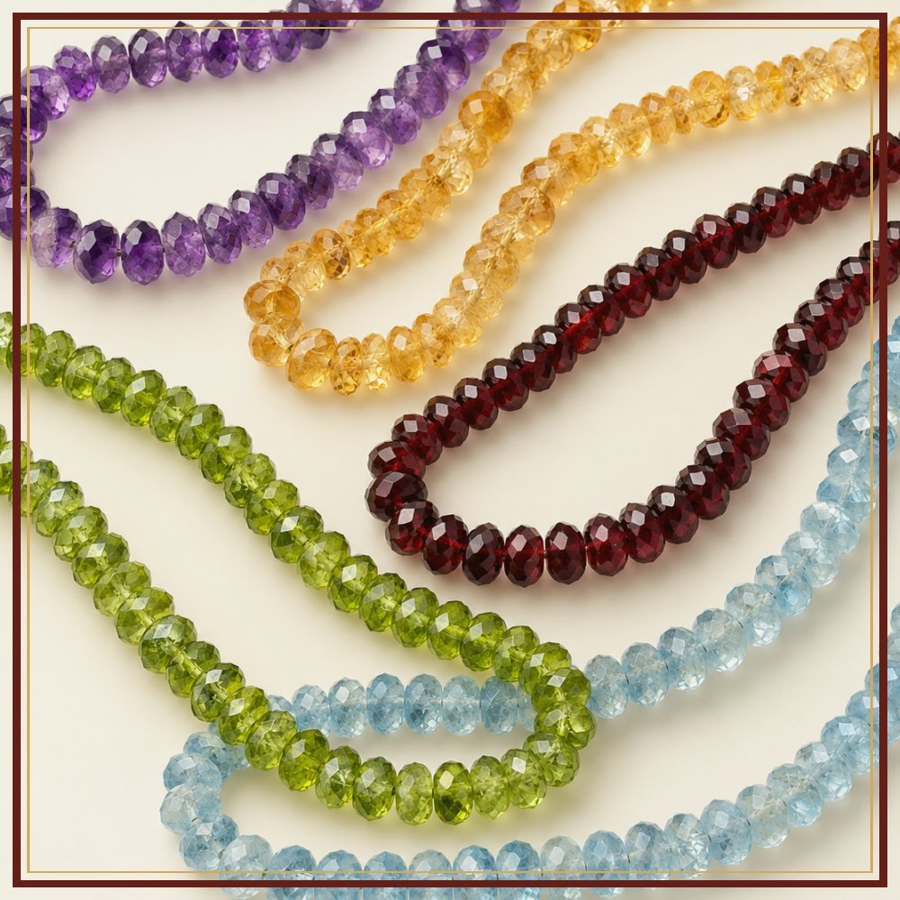 Faceted Citrine Bead String – 4–5 mm