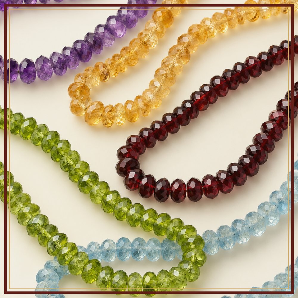 Faceted Citrine Bead String – 4–5 mm