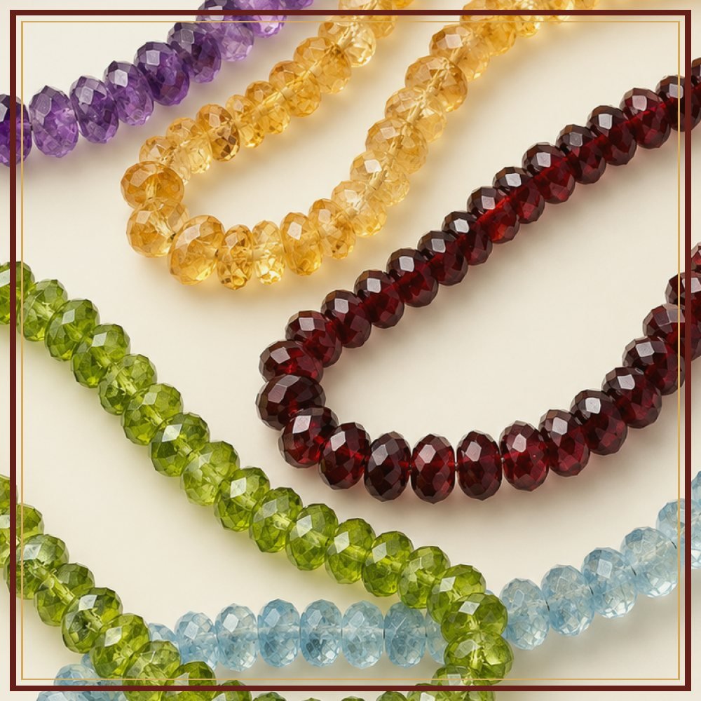 Faceted Citrine Bead String – 4–5 mm
