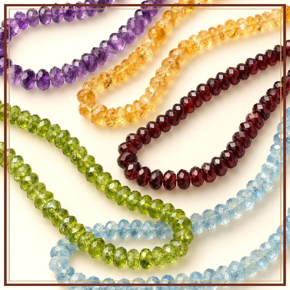 Faceted Citrine Bead String – 5–6 mm