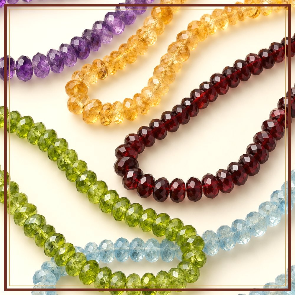 Faceted Citrine Bead String – 5–6 mm