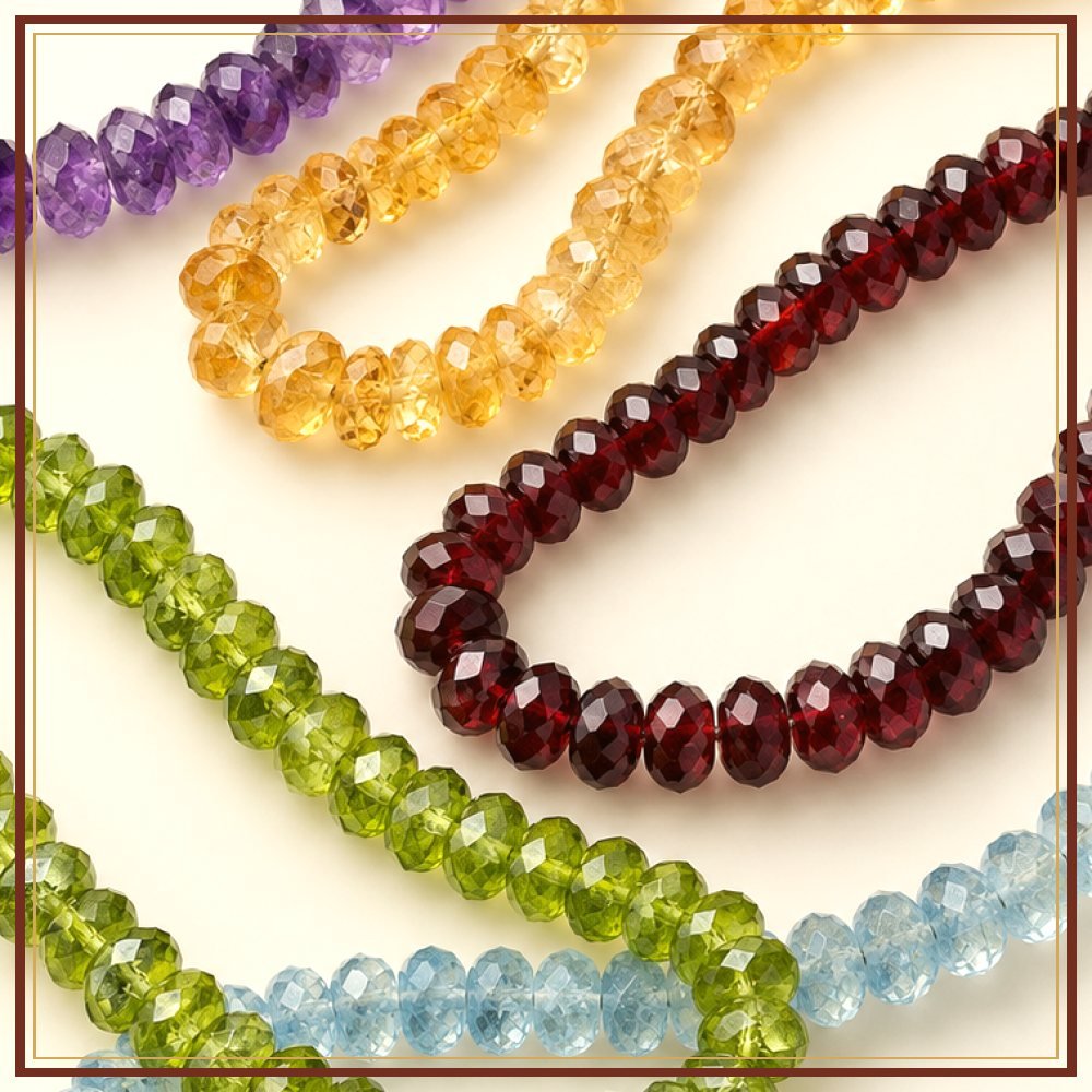 Faceted Citrine Bead String – 5–6 mm