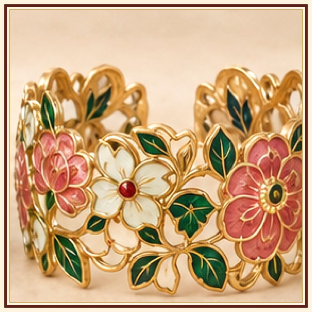 Gaj Yatra Meenakari Kada Heritage Edition