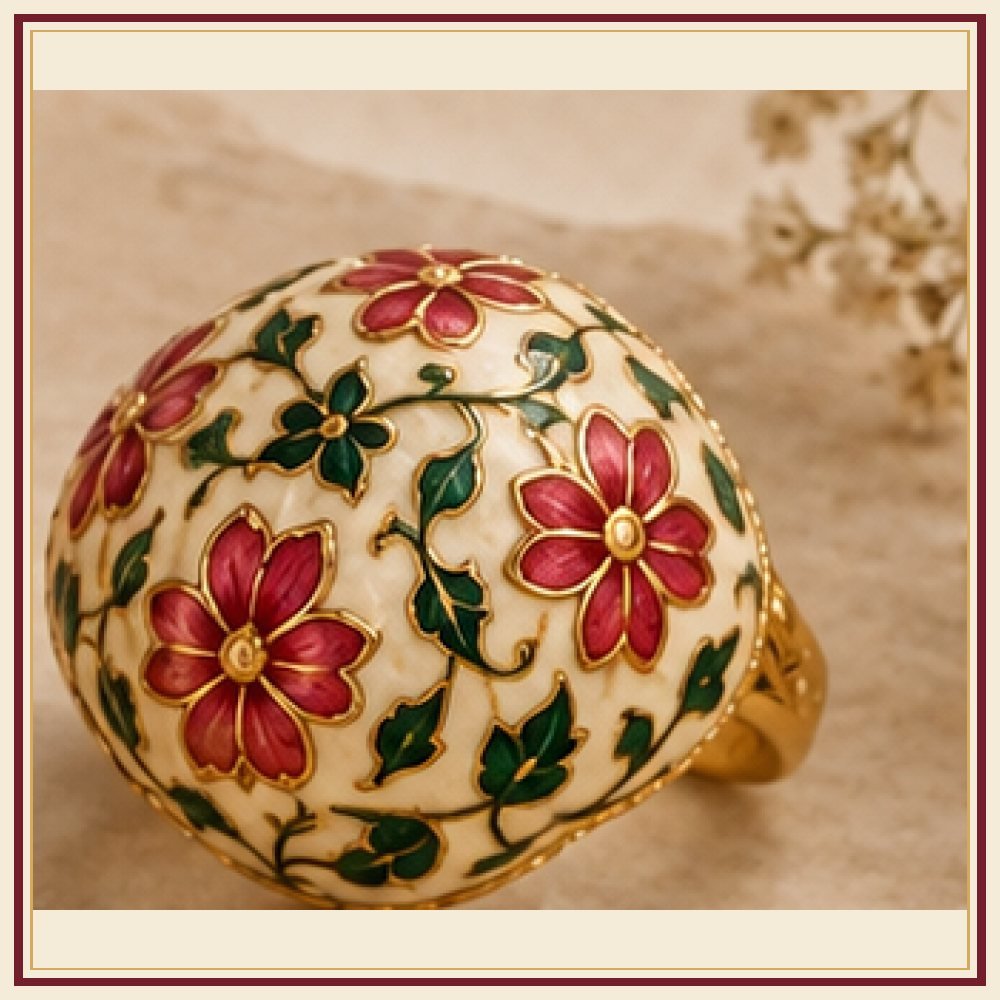 Gaj Yatra Meenakari Ring Heritage Edition