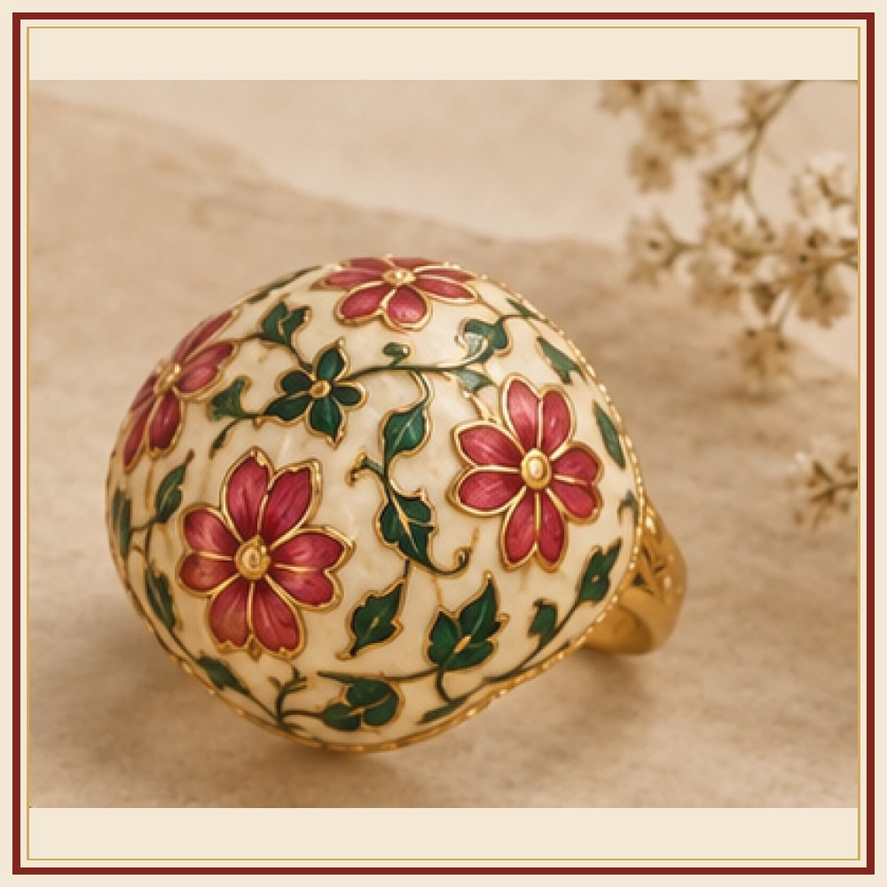 Gaj Yatra Meenakari Ring Heritage Edition