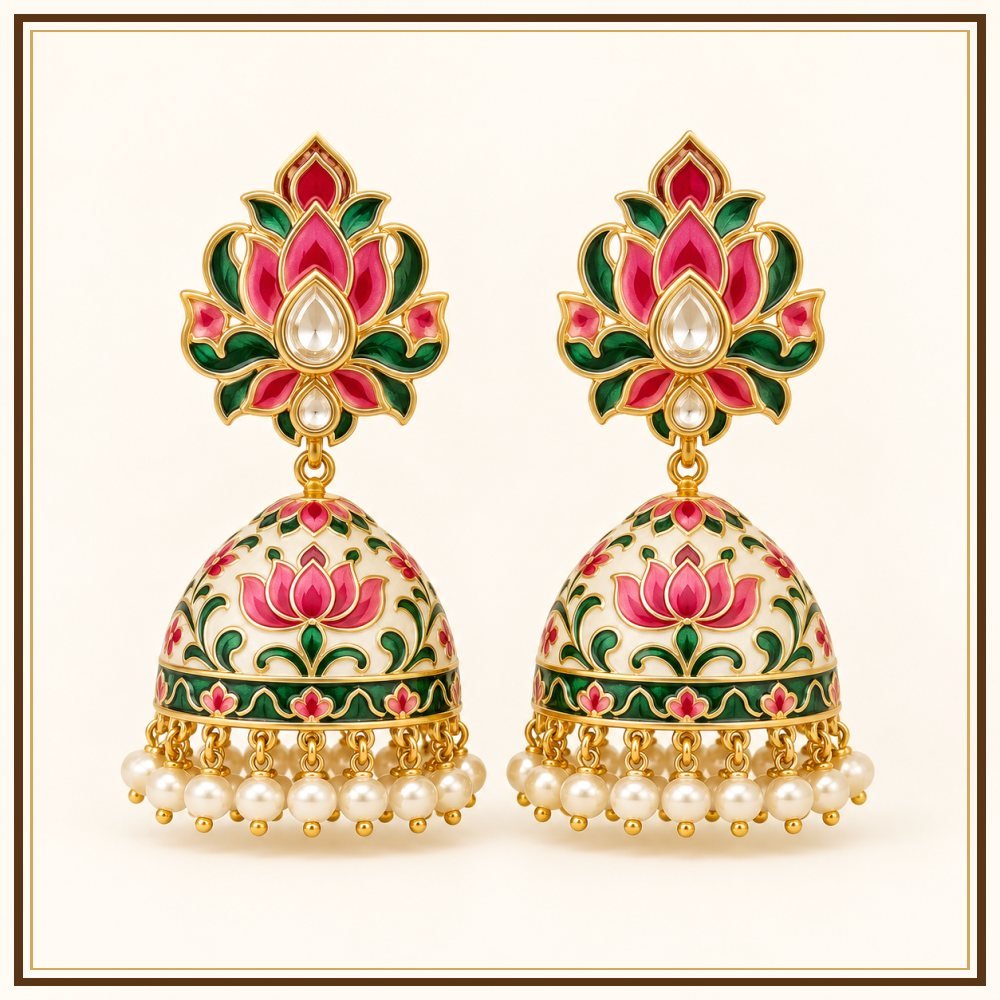 Gaj Yatra Moti-Style Earrings Heritage Edition