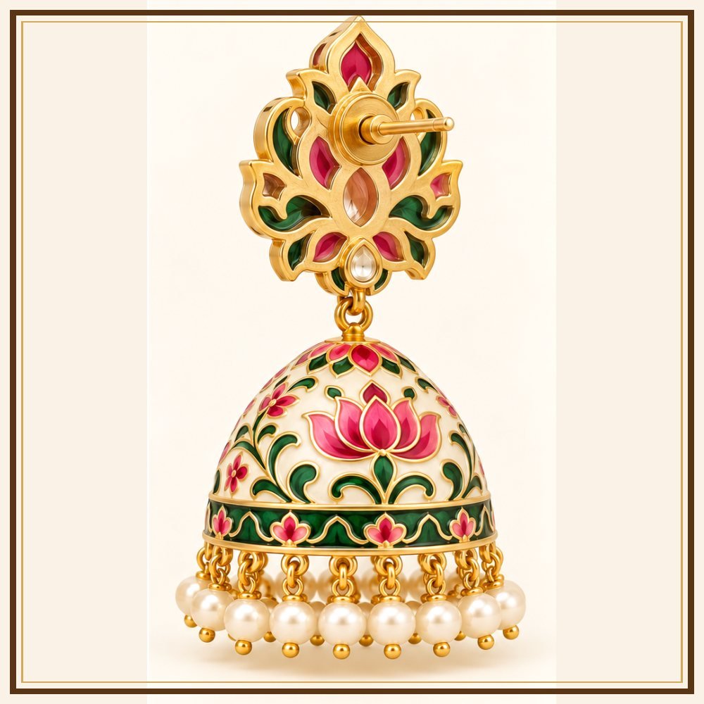 Gaj Yatra Moti-Style Earrings Heritage Edition