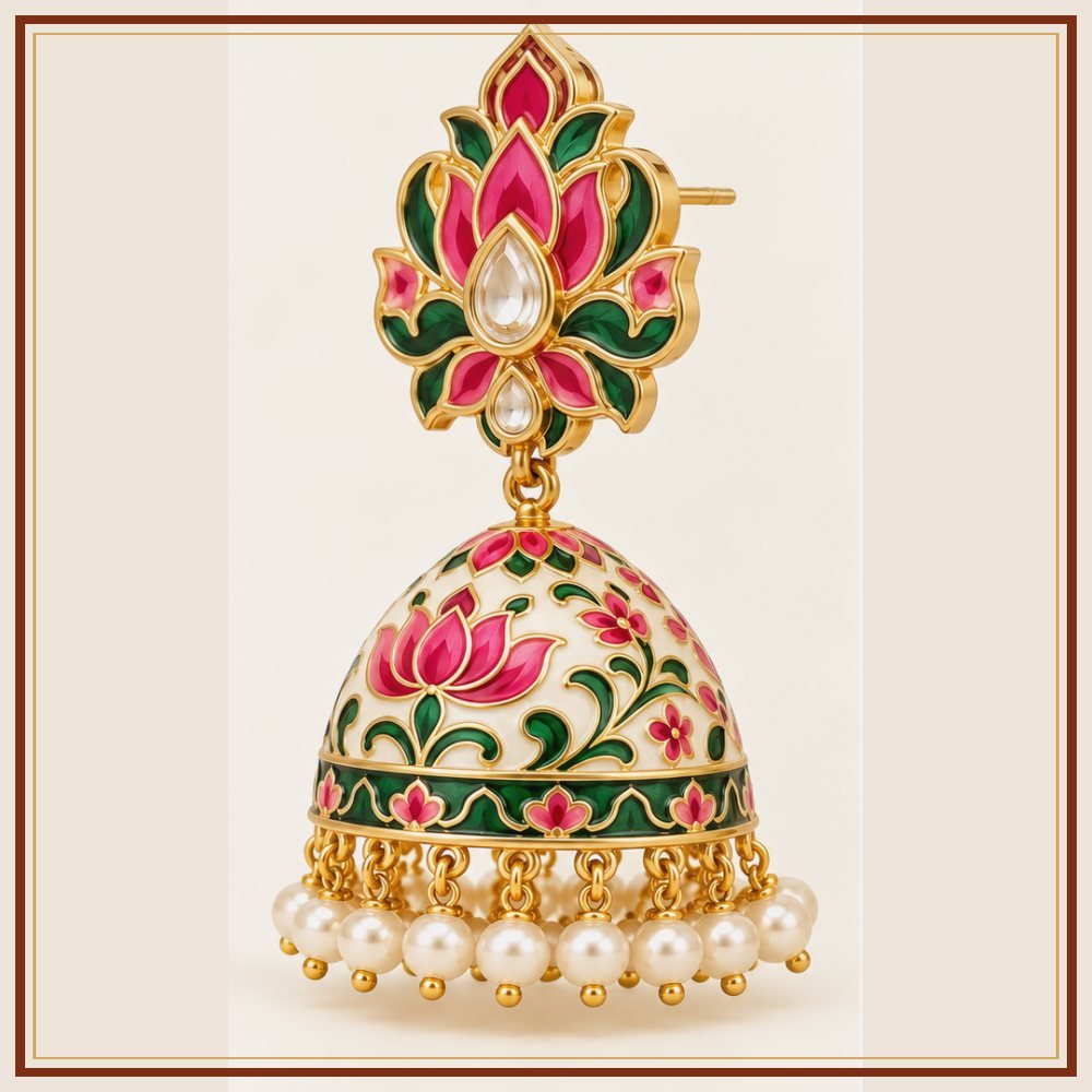 Gaj Yatra Semi-Precious-Style Earrings Heritage Edition