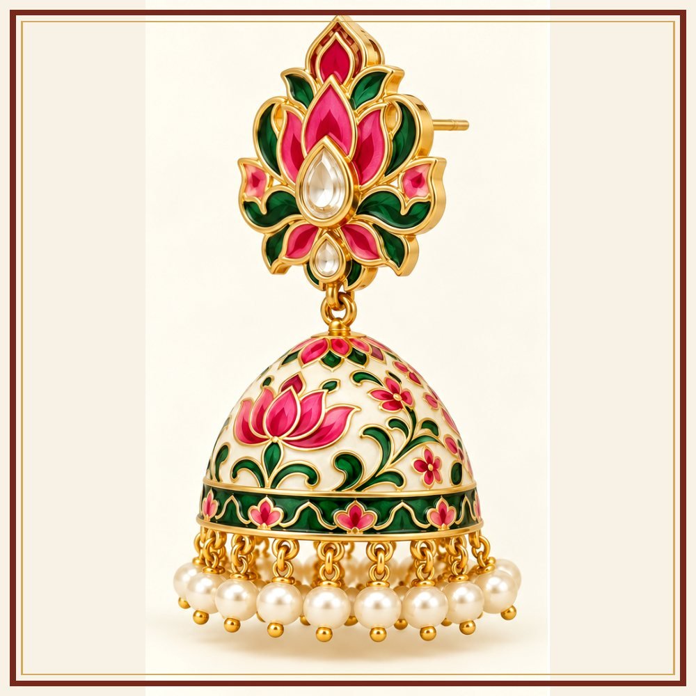 Gaj Yatra Semi-Precious-Style Earrings Heritage Edition