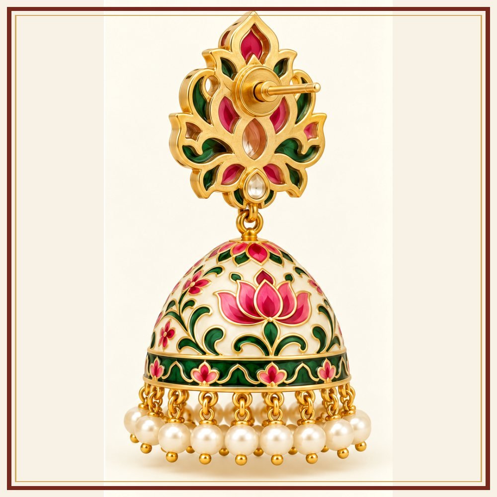 Gaj Yatra Semi-Precious-Style Earrings Heritage Edition